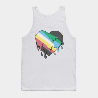 Disability pride flag melting heart Tank Top